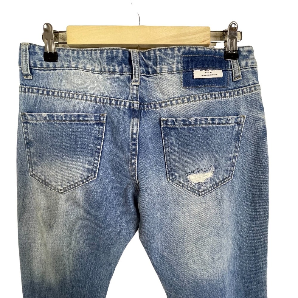 NWT The‎ Laundry Room Bell Bottom Jeans 26 70s Y2K Flare Distressed Boho - Picture 5 of 7